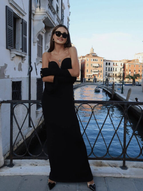 Y MAXI DRESS WITH GLOVES